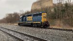 CSX 6425 is now on the eastbound and will run around its train.